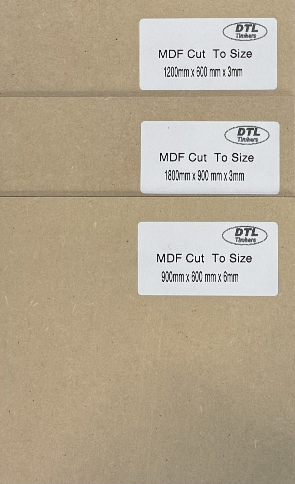 Particle board and MDF cut to size